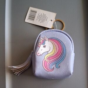 Charming Unicorn Girls Kids Mini Backpack Keychain - Lavender